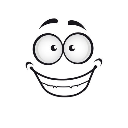 Big smile cartoon happy face