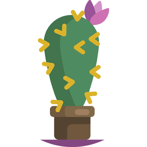 Cactus with flower icon