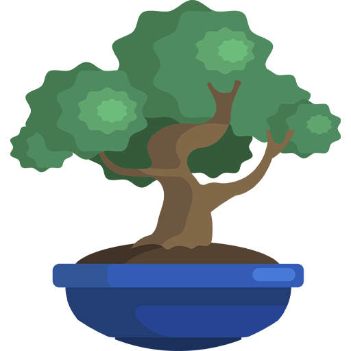 Full grow tree in pot icon