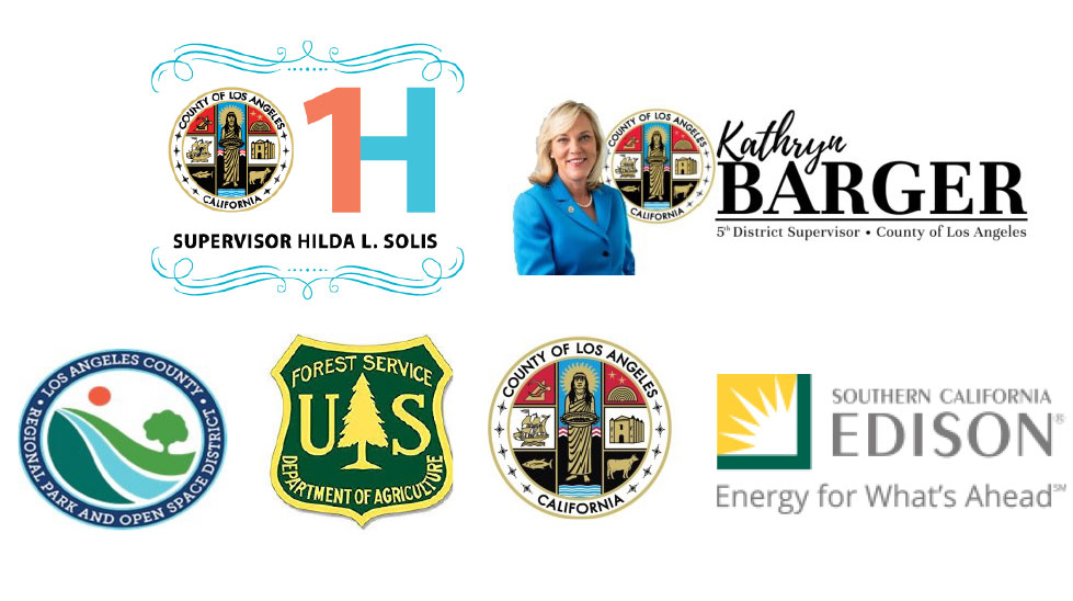 Partner logs of Supervisor Hilda L. Solis, Katheryn Barger, LA Country Parks, US Forest Service, LA Country, and Edison Company